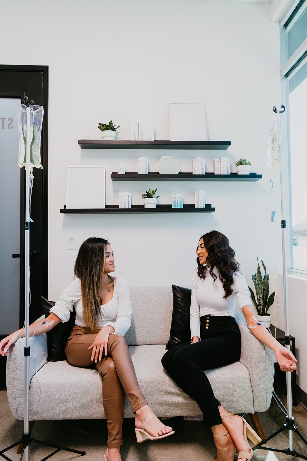 Clients in the lounge at The Beauty Lab
