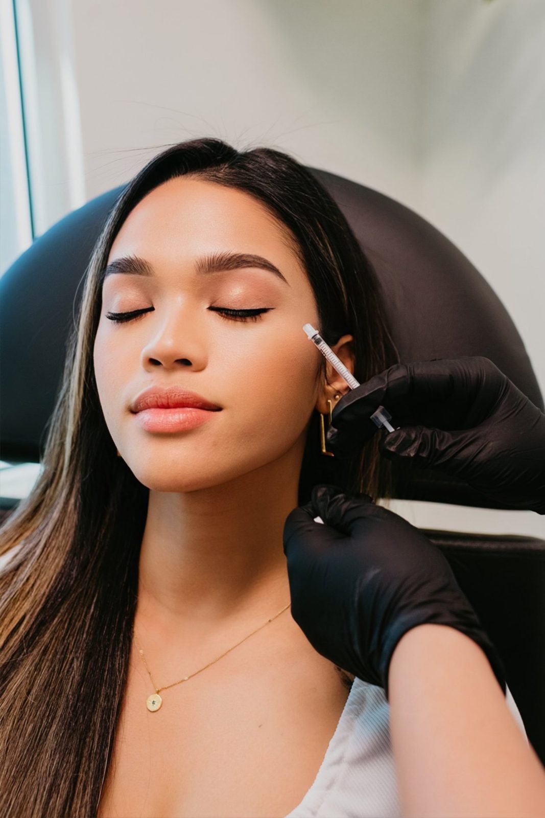 A client receiving a cosmetic injectable treatment at The Beauty Lab in Las Vegas