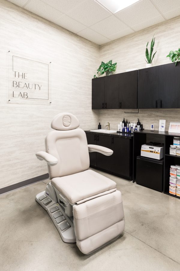 Treatment room at The Beauty Lab med spa